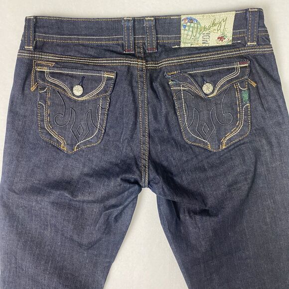 Women's MEK Boot Cut Jeans Thick Stitch Pocket Jeans Size 32 x 34 Darwin Bootcut - Picture 4 of 7